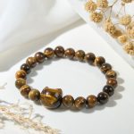 Buddha Stones Cute Cat Tiger Eye Power Beads Bracelet - image 4