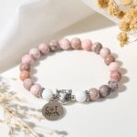 Buddha Stones Cat Head Design Zebra Jasper Protection Bracelet - Zebra Jasper(Wrist Circumference: 16-19cm) - image 1