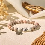 Buddha Stones Cat Head Design Zebra Jasper Protection Bracelet - image 4