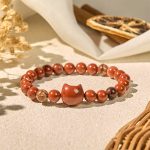 Buddha Stones Faceless Cat Head Design Red Turquoise Luck Bracelet - Red Turquoise(Wrist Circumference: 16-19cm) - image 1