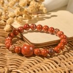 Buddha Stones Faceless Cat Head Design Red Turquoise Luck Bracelet - image 2