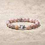 Buddha Stones 8mm Cat Design Zebra Jasper Protection Bracelet - Zebra Jasper(Wrist Circumference: 16-19cm) - image 1