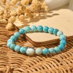 Buddha Stones Natural Cat Larimar Wisdom Beads Bracelet - image 4