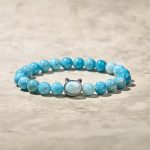 Buddha Stones Natural Cat Larimar Wisdom Beads Bracelet - image 7