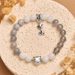 Buddha Stones Ragdoll Cat Gray Striped Agate Chalcedony Support Bracelet - image 2