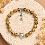 Buddha Stones Bengal Cat Natural Agate Stone Inner Strength Bracelet - image 3