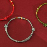 Buddha Stones 999 Gold Small Lucky Beads String Protection Luck Braided Bracelet Anklet - image 15