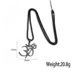 Buddha Stones Trident OM Symbol Stainless Steel Connection Necklace Pendant - image 5