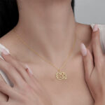 Buddha Stones Hollow Lotus Design Stainless Steel Enlightenment Necklace Pendant - image 8