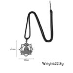 Buddha Stones Vintage Lotus Sitting Buddha Design Stainless Steel Enlightenment Necklace Pendant - image 10