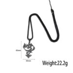 Buddha Stones Vintage OM Symbol geometry Design Stainless Steel Connection Necklace Pendant - image 9