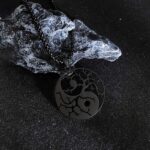 Buddha Stones Branches Hollow Yin Yang Design Stainless Steel Balance Necklace Pendant - image 8