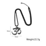 Buddha Stones Om Symbol Mantra Stainless Steel Focus Necklace Pendant - image 11