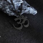 Buddha Stones Om Symbol Mantra Stainless Steel Focus Necklace Pendant - image 9