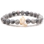 Buddha Stones Natural Various Stones Dolphin Spiritual Balance Bracelet - Grey Jasper(Wrist Circumference: 15-18cm) - image 9