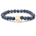 Buddha Stones Natural Various Stones Dolphin Spiritual Balance Bracelet - Crackle Agate(Wrist Circumference: 15-18cm) - image 7