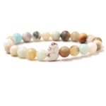 Buddha Stones Natural Various Stones Elephant Spiritual Strength Bracelet - Amazonite(Wrist Circumference: 15-18cm) - image 8