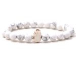 Buddha Stones Natural Various Stones Elephant Spiritual Strength Bracelet - White Turquoise(Wrist Circumference: 15-18cm) - image 6