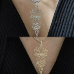 Buddha Stones Lotus Vines Design Chakra Symbol Stainless Steel Enlightenment Necklace Pendant - image 11