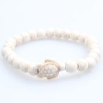 Buddha Stones Natural Stone Sea Turtle Turquoise Crackle Agate Wisdom Bracelet - White Turquoise(Wrist Circumference: 15-18cm) - image 5
