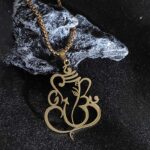 Buddha Stones Ganesh Elephant Stainless Steel Protection Necklace Pendant - image 6