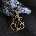 Buddha Stones Ganesh Elephant Stainless Steel Protection Necklace Pendant - Gold - image 5