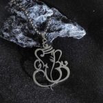 Buddha Stones Ganesh Elephant Stainless Steel Protection Necklace Pendant - image 3