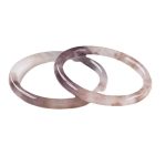 Buddha Stones Purple Golden Silk Jade Wealth Bracelet Bangle - image 7