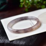 Buddha Stones Purple Golden Silk Jade Wealth Bracelet Bangle - image 4