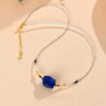 Buddha Stones White Crystal Lazurite Healing Meditation Necklace Pendant - image 3