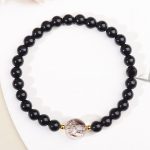 Buddha Stones Tiger Eye Black Obsidian Courage Beads Bracelet - image 8