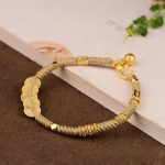 Buddha Stones Handmade Five Emperor Coins Wealth String Braided Bracelet - Yellow Rope(Wrist Circumference: 15-19cm) - image 6
