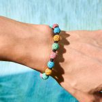 Buddha Stones Colorful Lava Rock Support Bracelet - image 8
