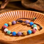 Buddha Stones Colorful Lava Rock Support Bracelet - image 3