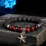 Buddha Stones Black Lava Rock Crystal Beads Animal Pattern Healing Bracelet - Starfish Pattern(Wrist Circumference: 15-17cm) - image 20