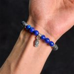 Buddha Stones Black Lava Rock Crystal Beads Animal Pattern Healing Bracelet - image 11
