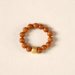 Buddha Stones Olive Pit Bead Copper Coin Inner Strength Ring - Copper Bead - 4mm - image 8