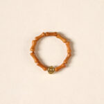 Buddha Stones Olive Pit Bead Copper Coin Inner Strength Ring - Copper Coin - 6mm - image 3