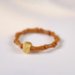 Buddha Stones Olive Pit Bead Copper Coin Inner Strength Ring - image 11