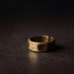 Buddha Stones Tibetan Simple Design Copper Brass Frosted Wealth Ring Ring BS 6mm Men