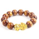Buddha Stones Lucky Golden Tiger Eye Abundant Pixiu Bracelet Bracelet BS 16mm