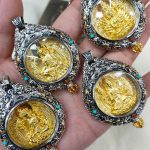 Buddha Stones Chinese Zodiac Natal Buddha Thangka Nine Palaces Eight Diagrams Wealth Rotatable Necklace Pendant Necklaces & Pendants BS 14