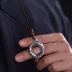Buddha Stones Koi Fish Peace Buckle Copper Wealth Luck Necklace Pendant Necklaces & Pendants BS 2