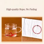 Buddha Stones 925 Sterling Silver Lucky Golden Bead Braided String Bracelet Anklet Bracelet BS 16