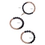 Buddha Stones Tibetan Bodhi Seed Black Obsidian Ebony Wood Copper Peace Bracelet Bracelet BS 13