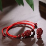 Buddha Stones Chinese Zodiac Natal Buddha Cinnabar Amulet Blessing String Bracelet Bracelet BS 15