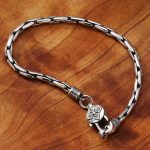 Buddha Stones Tibetan Double Dorje Om Mani Padme Hum Buddha Swastika Vajra Strength Bracelet Bracelet BS 7