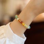 Buddha Stones Natural Red Agate Jade Rainbow Confidence Bracelet Bracelet BS 3