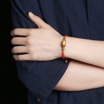 Buddha Stones 999 Sterling Silver Om Mani Padme Hum Luck Red String Bracelet Bracelet BS 3