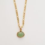 Buddha Stones Oval Turquoise Strength Titanium Steel Necklace Pendant Necklaces & Pendants BS 13